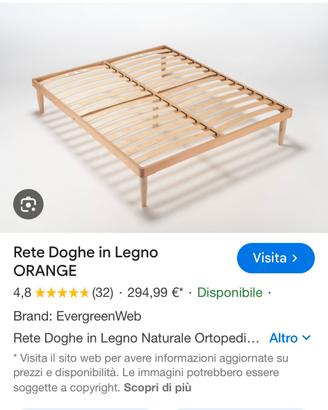 Letto 200x200 a doghe ortopedico
