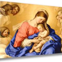 Quadro 30x50cm SACRA FAMIGLIA gesù e madonna