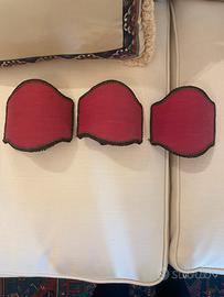 Tre ventoline paralumi rosse