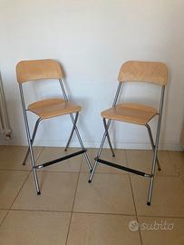 Coppia sgabelli da bar seduta h63 Ikea betulla