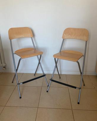 Coppia sgabelli da bar seduta h63 Ikea betulla