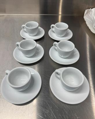 Set 6 tazzine da caffè bar con piattini - NUOVO