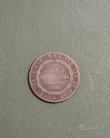 moneta 5 centesimi 1826 - regno di Sardegna