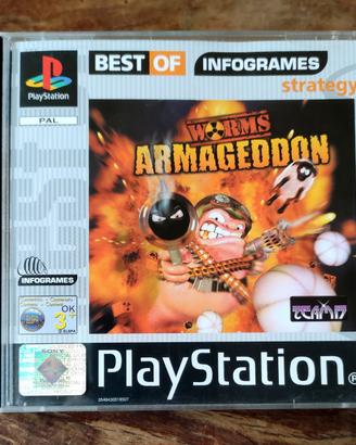 Worms Armageddon Sony PlayStation PS1 PAL ITA GAME