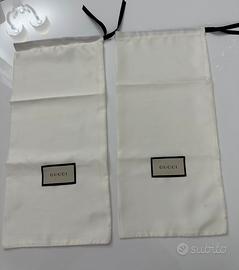 Coppia Dust Bag Gucci Originali - Seta Bianca