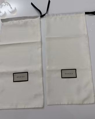 Coppia Dust Bag Gucci Originali - Seta Bianca