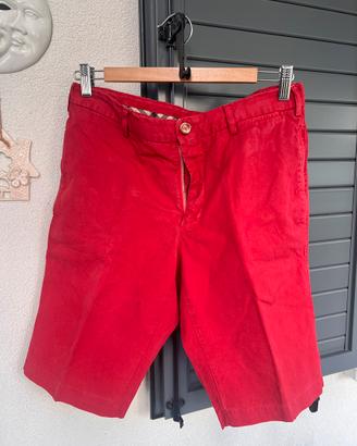 Short da uomo Burberry colore rosso taglia 48