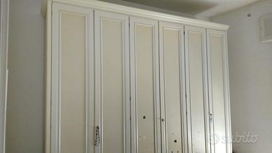 Armadio legno 6 ante bianco casa camera da letto