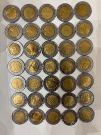Collezione  da 35 monete da 500lire