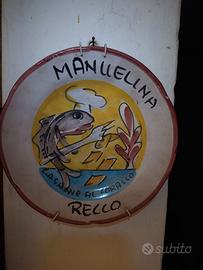 Piatto da parete RISTORANTE MANUELINA RECCO