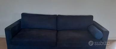 Divano blu 3/4 posti