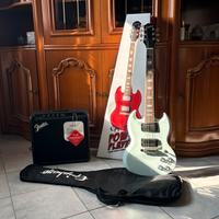 EPIPHONE SG Ice Blue + Fender Mustang LT25