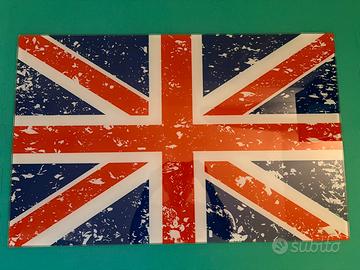 Scrivania moderna con Top in vetro “Union Jack”