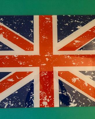 Scrivania moderna con Top in vetro “Union Jack”