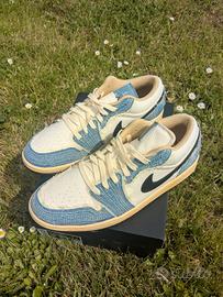 Nike Jordan 1 Low WMRK Sashiko blu