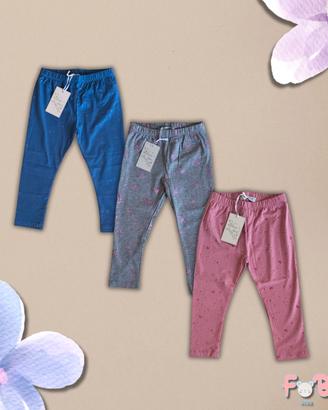 3 leggings neonata a scelta – 12/36 mesi – Nuovo 
