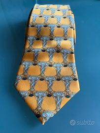 Cravatta Lanvin Oro Giallo Fantasia