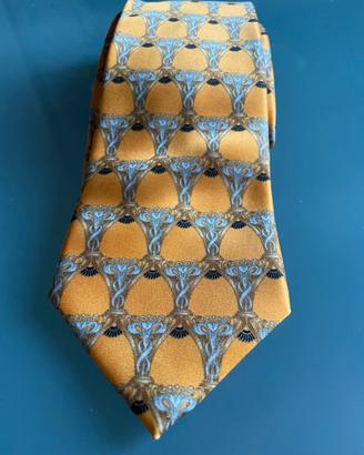 Cravatta Lanvin Oro Giallo Fantasia