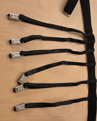 Reggicalze Donna Nero Regolabile 6 Bretelle xs/xl