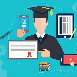 Ripetizioni private da remoto, aiuto stesura tesi