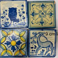 Piastrelle antiche in ceramica blu Caltagirone