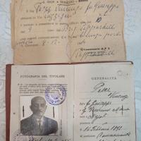 Documenti antichi - libretti porto fucile