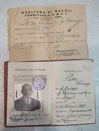 Documenti antichi - libretti porto fucile