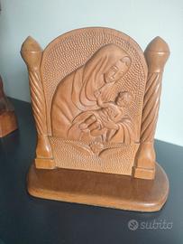 scultura sacra fatta a mano in legno