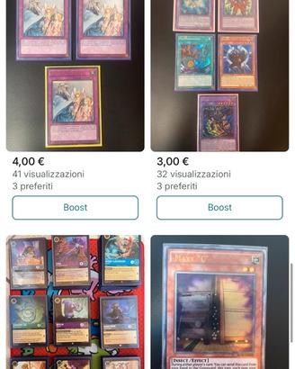 Carte varie yugioh ( prezzi in foto )