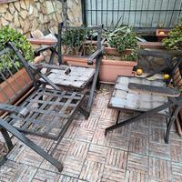 Poltrone da giardino in ferro pieno