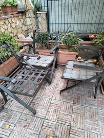 Poltrone da giardino in ferro pieno