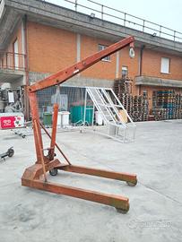 GRU IDRAULICA A CARRELLO DA OFFICINA USATA