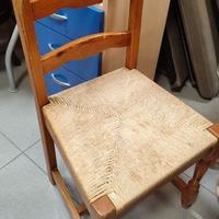 Codice: 8222 SET N.4 SEDIE IN PINO RUSSO + SEDUTA