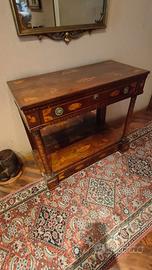 Consolle  in legno intarsiato 1850, stile Olandese