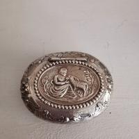 Antica tabacchiera argento sterling, pastore
