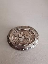 Antica tabacchiera argento sterling, pastore