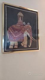 Quadri batik India seta originali incorniciati