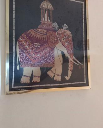 Quadri batik India seta originali incorniciati