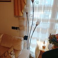 Lampada da terra con bocce in vetro di murano 