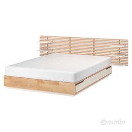 Letto matrimoniale Ikea Mandal con materasso