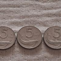 3 Monete da 5 Lire del 1951 - 1952 - 1953