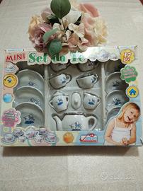 Servizio da tè vintage in miniatura vera ceramica 