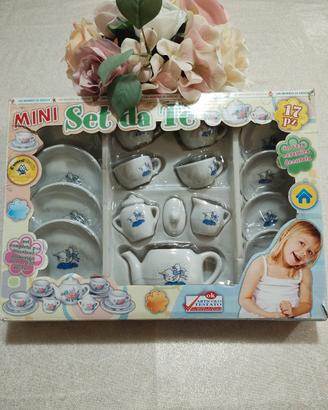 Servizio da tè vintage in miniatura vera ceramica 