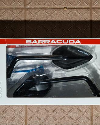 Specchietti Barracuda A-Version neri e inserto blu