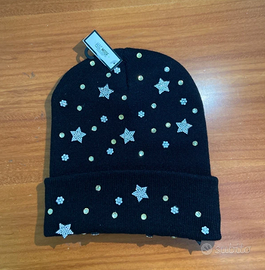 Cappello invernale donna Nero con strass