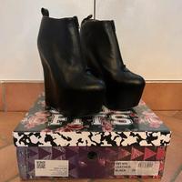 Zeppe nere in pelle Jeffrey Campbell 38