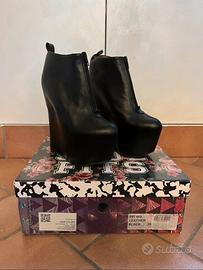 Zeppe nere in pelle Jeffrey Campbell 38