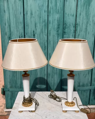 Lampade Laudarte in marmo e bronzo