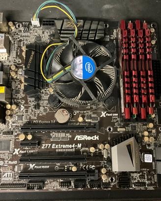Blocco scheda madre ATX, intel 2600k, 8gb ram