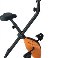 Cyclette pieghevole nera-arancione